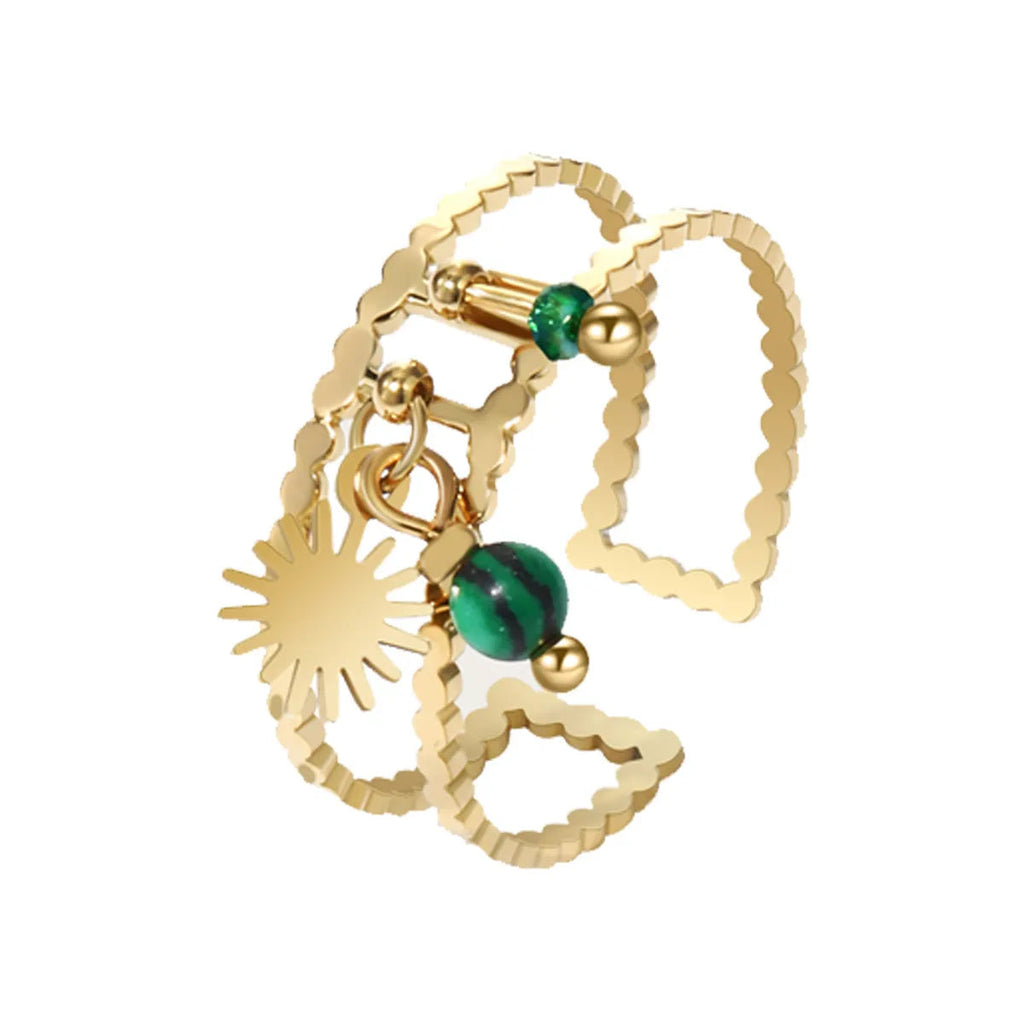 Luxy Gold & Green Ring