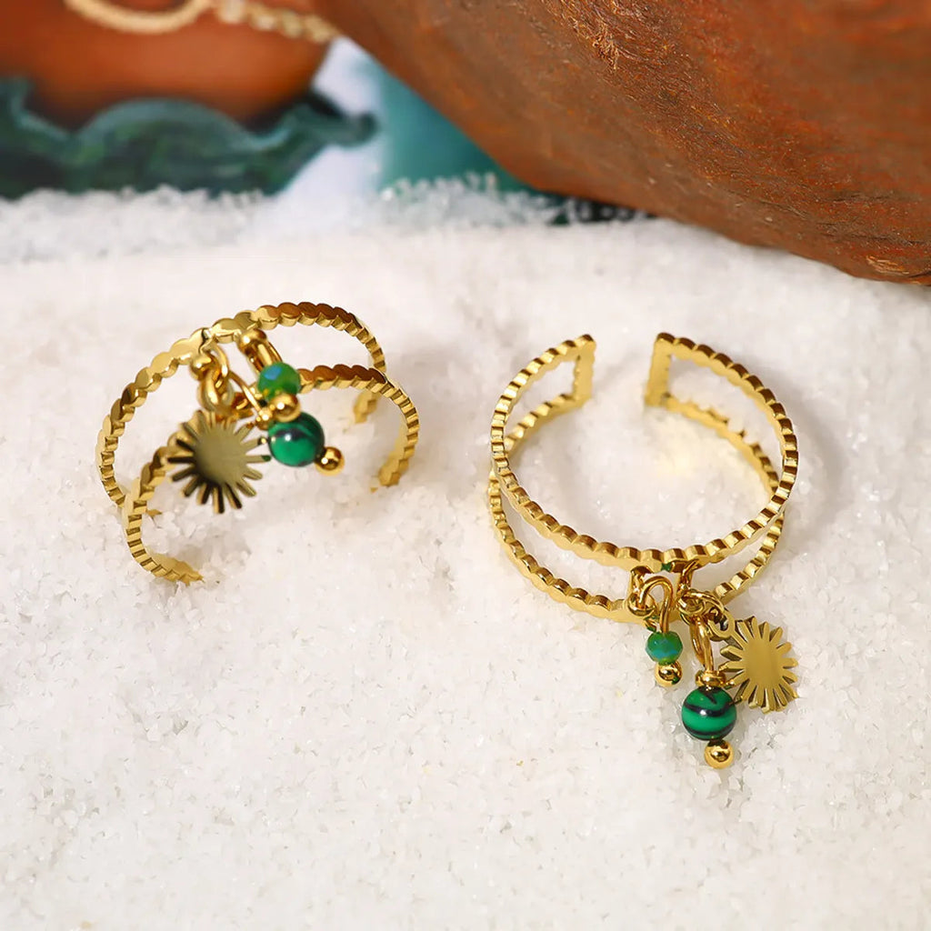 Luxy Gold & Green Ring