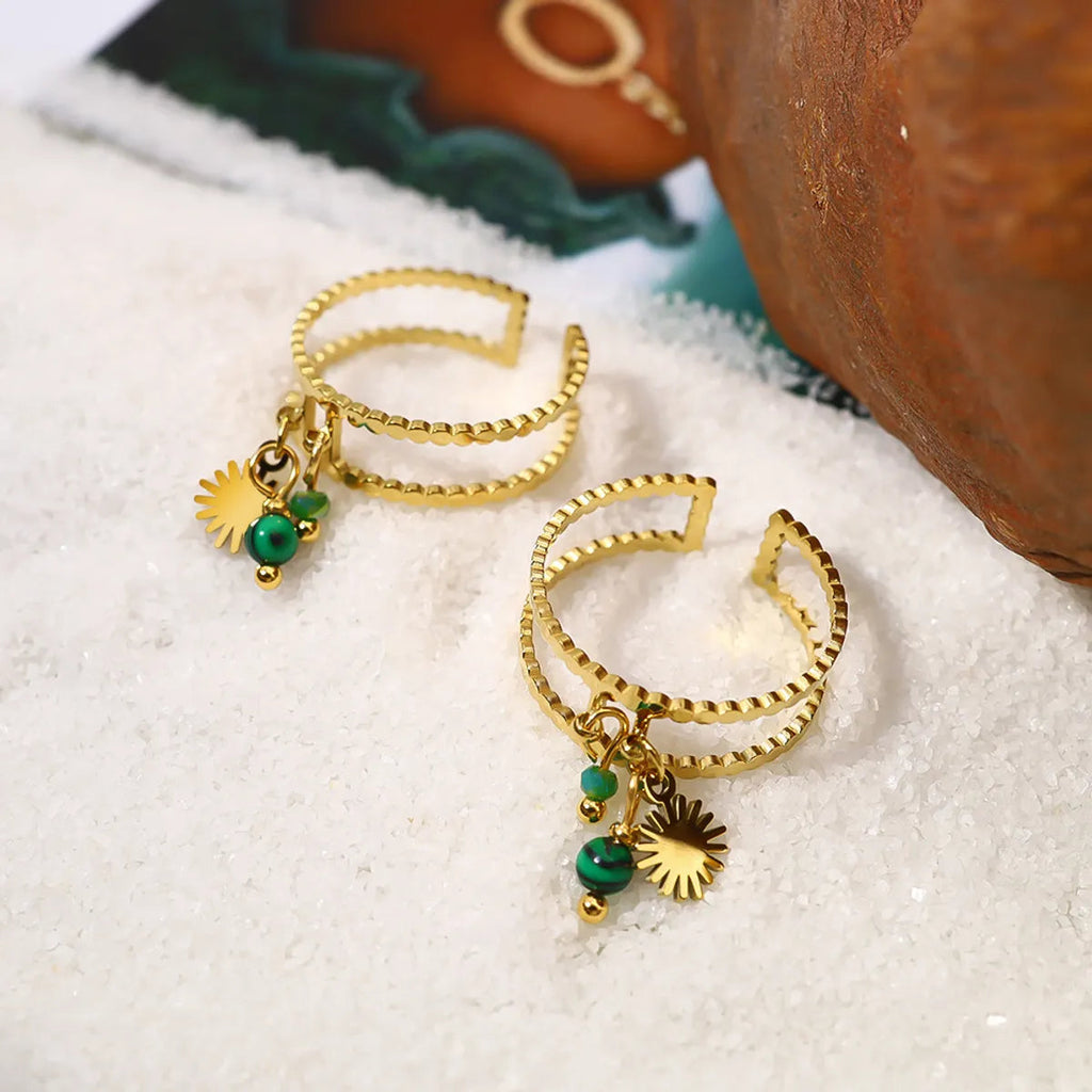 Luxy Gold & Green Ring