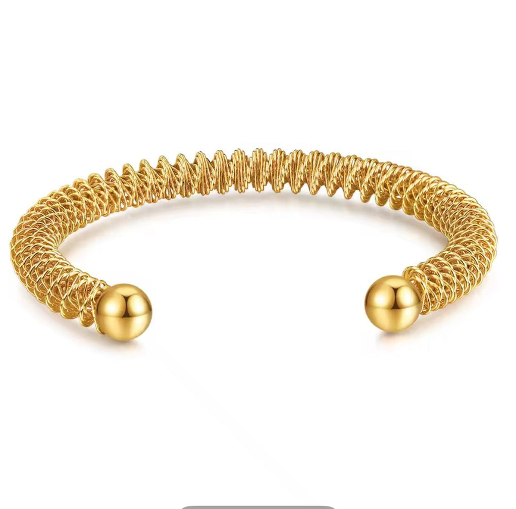 Luxury Twist 24K Gold Color Bangle