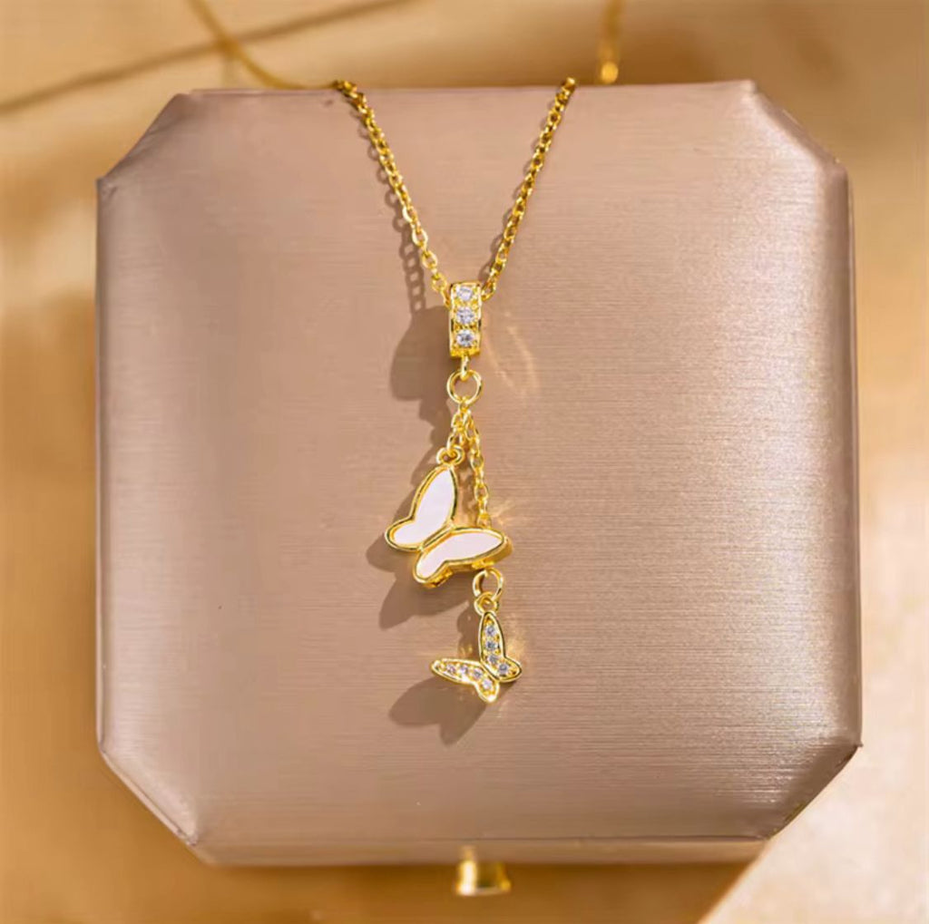 French Distinctive Butterfly Necklace