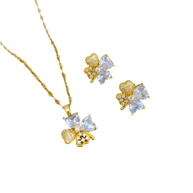 Four Leaf Clover Jewelry Set