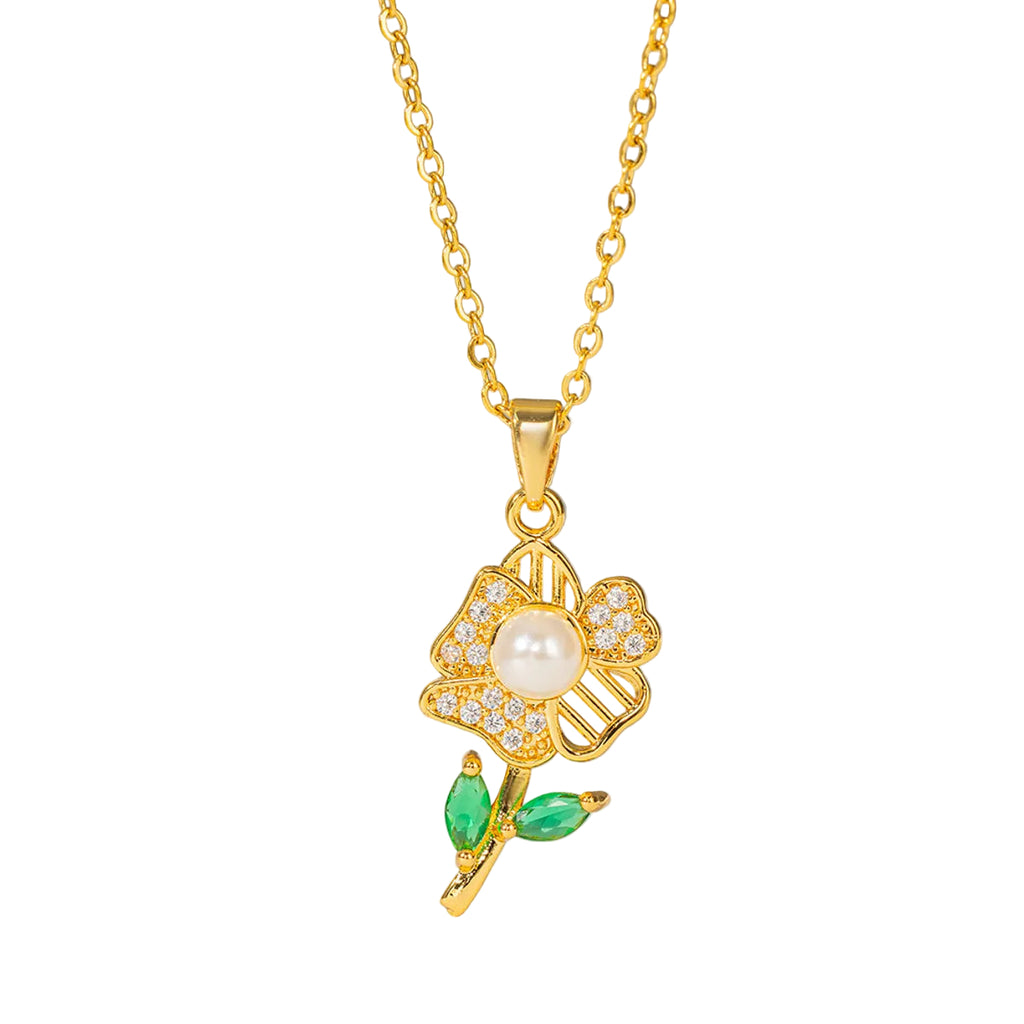 Ocean Floral Pendant Necklace