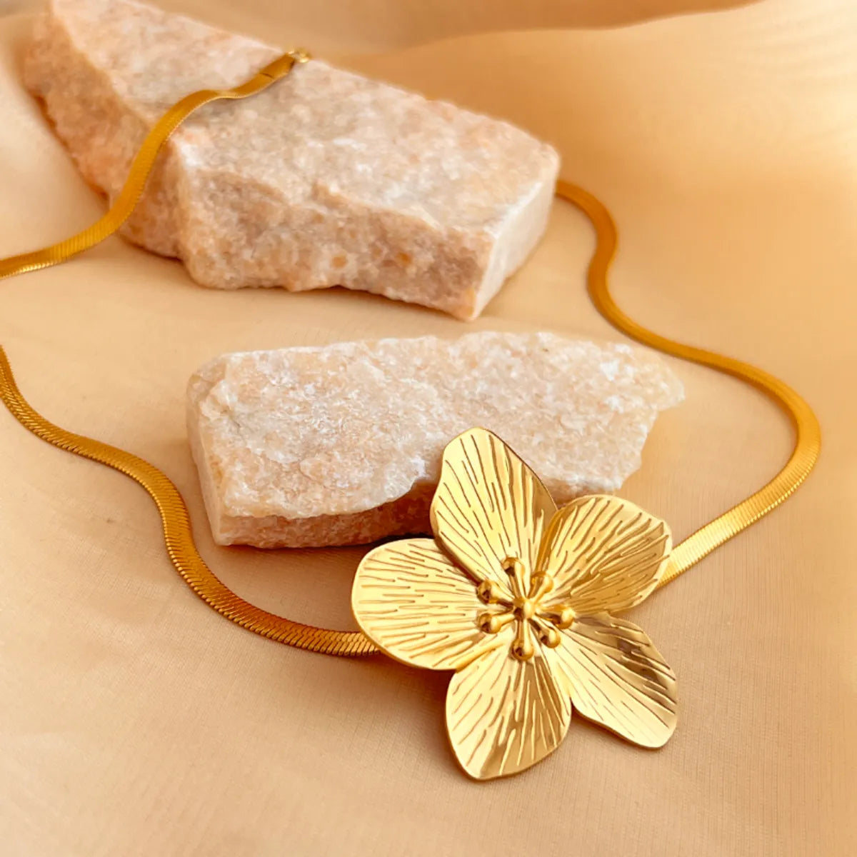 Tropical Gold Flower- 18K Gold Plated
