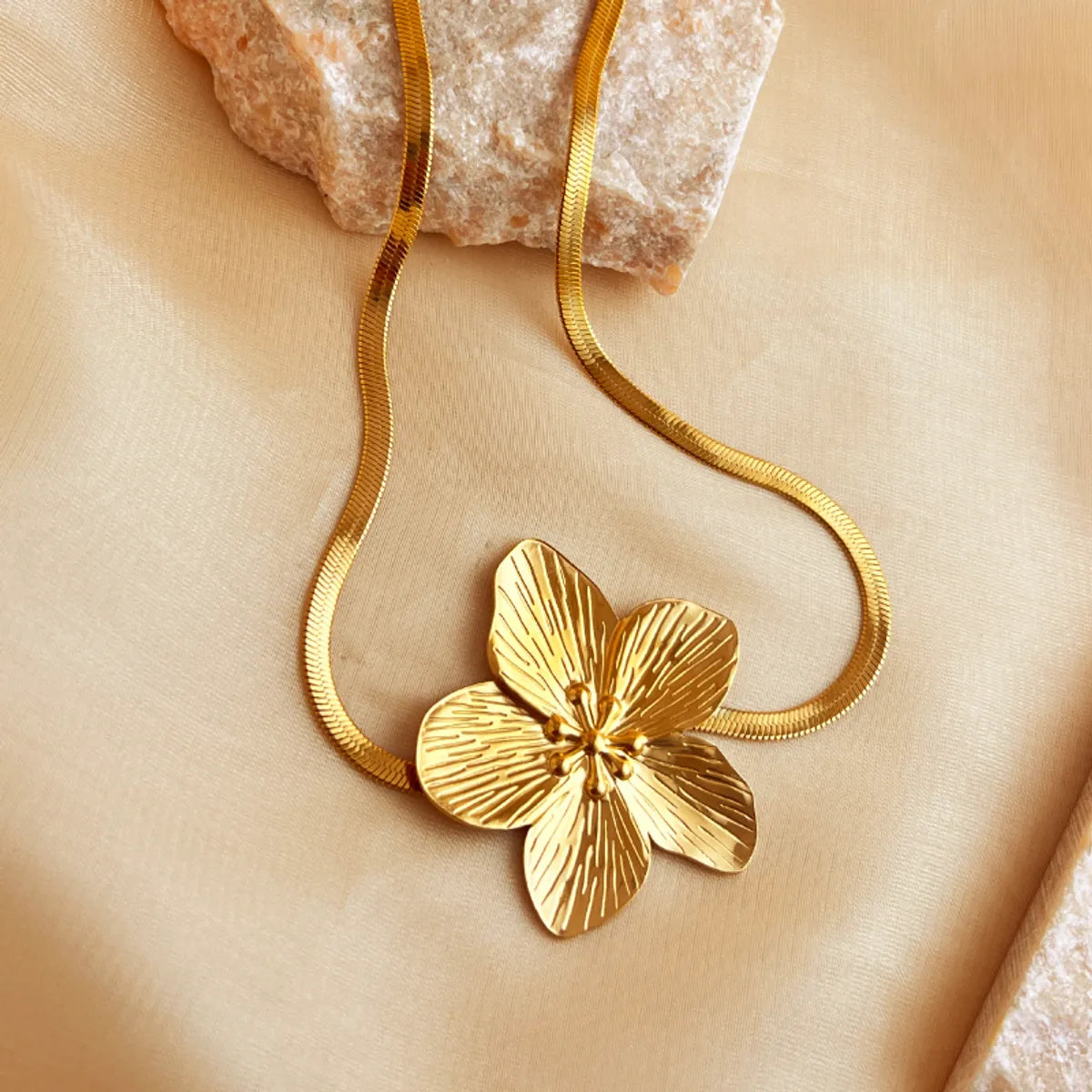 Tropical Gold Flower- 18K Gold Plated