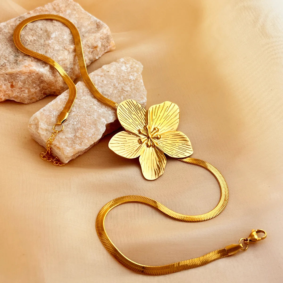 Tropical Gold Flower- 18K Gold Plated