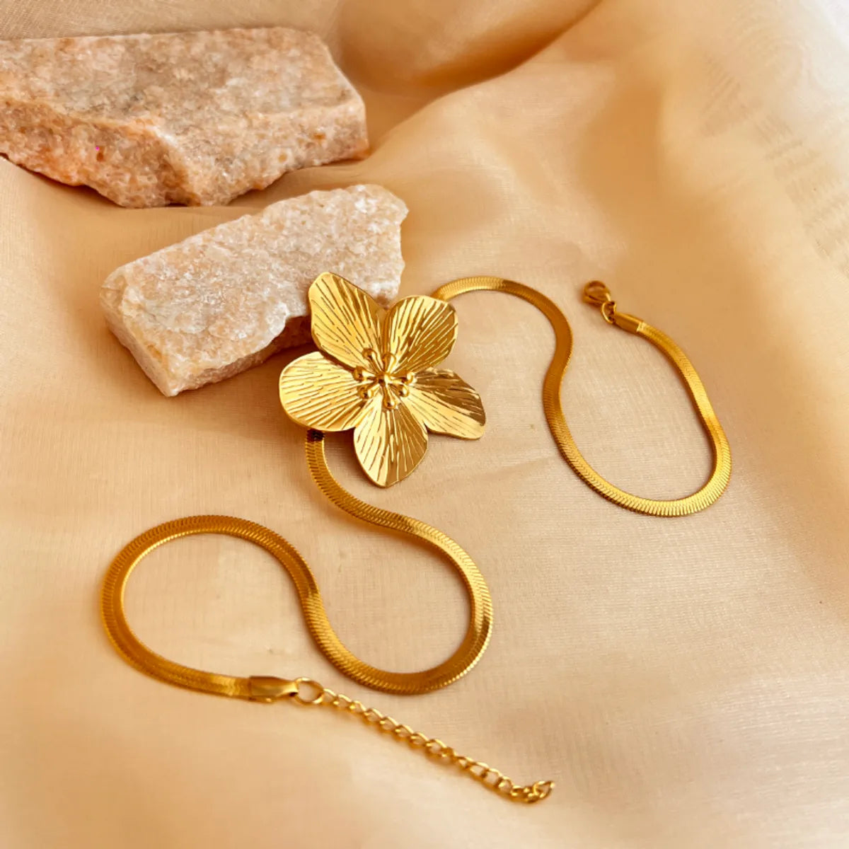 Tropical Gold Flower- 18K Gold Plated