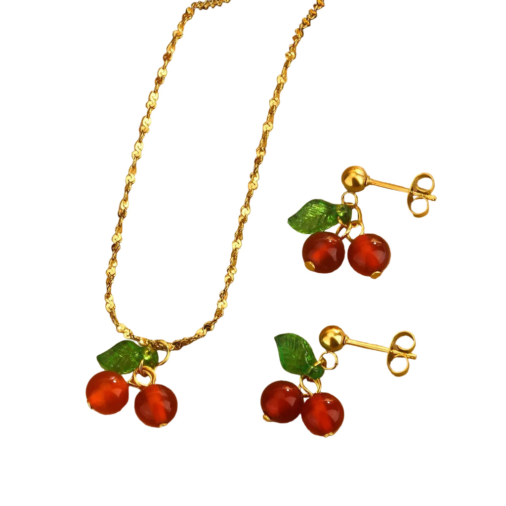 Cherry Charm Jewelry Set